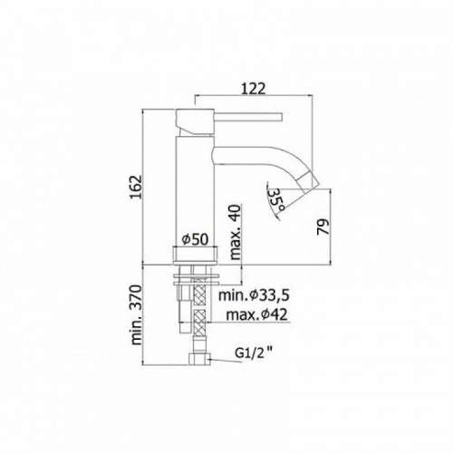 Смеситель для раковины Paffoni Light LIG071NKN Никель