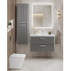 BelBagno Тумба с раковиной Due 80 подвесная Сатин ручки Белые