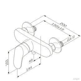 Смеситель для душа AM.PM Like F8020016 хром
