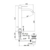 Смеситель для раковины Paffoni Light LIG085HGSP 312953 золото матовое