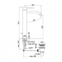 Смеситель для раковины Paffoni Light LIG085HGSP 312953 золото матовое