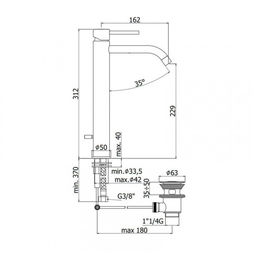 Смеситель для раковины Paffoni Light LIG085HGSP 312953 золото матовое