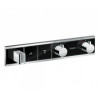 Смеситель для душа Hansgrohe RainSelect 15355600, 2 потребителя, термостатический, черный/хром
