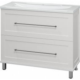 Misty Тумба с раковиной Марта 80 белая глянцевая