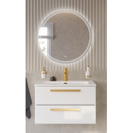 BelBagno Мебель для ванной Eco Cer-N 80 CZR-8073-80 bianco opaco ручки сатиновое золото