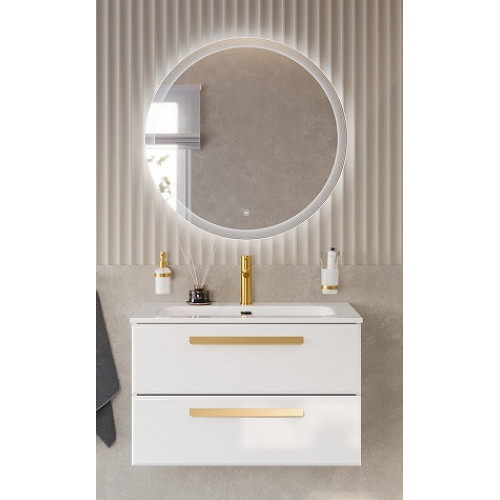 BelBagno Мебель для ванной Eco Cer-N 80 CZR-8073-80 bianco opaco ручки сатиновое золото