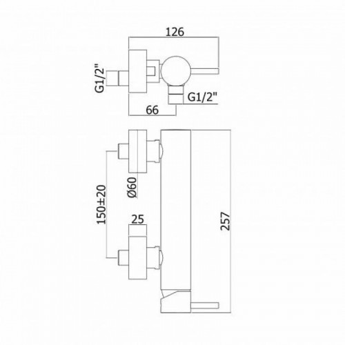 Смеситель для душа Paffoni Light LIG168HG Медовое золото