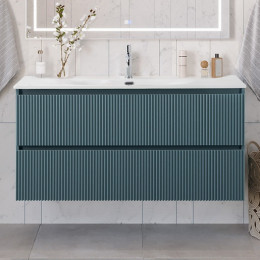 BelBagno Тумба с раковиной Uno 120 подвесная Голубой матовый с раковиной BB-8099-120