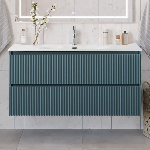 BelBagno Тумба с раковиной Uno 120 подвесная Голубой матовый с раковиной BB-8099-120