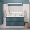 BelBagno Тумба с раковиной Uno 120 подвесная Голубой матовый с раковиной BB-8099-120