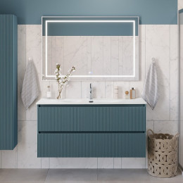BelBagno Тумба с раковиной Uno 120 подвесная Голубой матовый с раковиной BB-8099-120