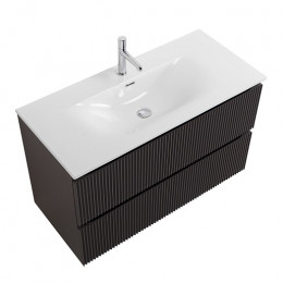 BelBagno Тумба с раковиной Uno 100 подвесная Темно-Серый матовый с раковиной BB-8099-100