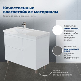 Aquanet Мебель для ванной Nova Lite 2.0 90 L белая
