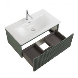 BelBagno Тумба с раковиной Uno 80 с 1 ящиком подвесная Еловый матовый с раковиной BB-8099-3-80