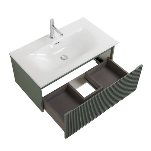 BelBagno Тумба с раковиной Uno 80 с 1 ящиком подвесная Еловый матовый с раковиной BB-8099-3-80