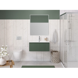 BelBagno Тумба с раковиной Uno 80 с 1 ящиком подвесная Еловый матовый с раковиной BB-8099-3-80