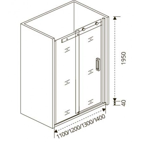 Good Door Душевое ограждение Puerta WTW-140-C-CH