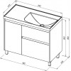 Aquanet Тумба с раковиной Nova Lite 2.0 100 R белая