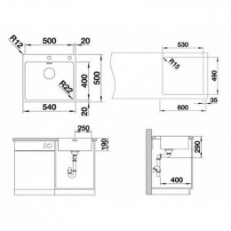 Мойка кухонная Blanco Andano 500-IF-A 525245 хром