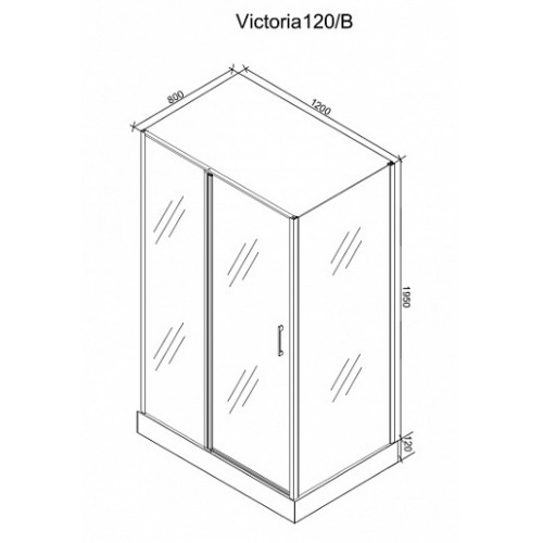 Ceruttispa Душевой уголок Victoria 120B