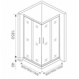 Good Door Душевой уголок LATTE CR-100-G-WE