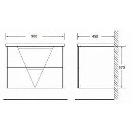 BelBagno Мебель для ванной VITTORIA 900 Bianco Lucido