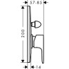 Смеситель для ванны Hansgrohe Rebris S 72449000 хром