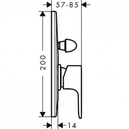 Смеситель для ванны Hansgrohe Rebris S 72449000 хром