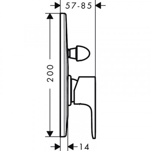 Смеситель для ванны Hansgrohe Rebris S 72449000 хром
