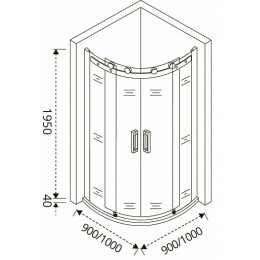 Good Door Душевой уголок ALTAIR R-TD-90-C-CH