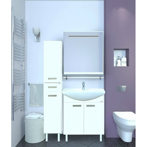 Misty Тумба с раковиной Джулия 85 прямая белая White
