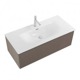 BelBagno Тумба с раковиной Uno 100 с 1 ящиком подвесная Бежевый матовый с раковиной BB-8099-100