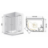 Cezares Душевой уголок ANIMA-W-RH-2-120/100-C-Cr-R