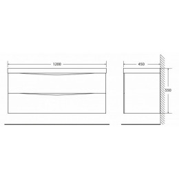 BelBagno Тумба с раковиной MARINO 1200 Bianco Lucido