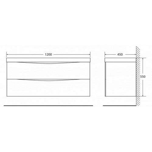 BelBagno Тумба с раковиной MARINO 1200 Bianco Lucido