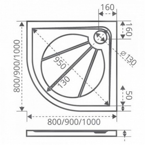 Good Door  Поддон для душа Эклипс 80x80
