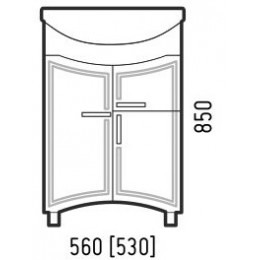 Corozo Тумба с раковиной Креста 55 Z1 new
