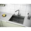 Мойка для кухни Paulmark Brim-Pro PM705951-GM 59x51 вороненая сталь