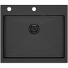 Мойка для кухни Paulmark Brim-Pro PM705951-GM 59x51 вороненая сталь