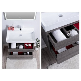 Aquanet Мебель для ванной Nova Lite 75 2 ящика, дуб рошелье