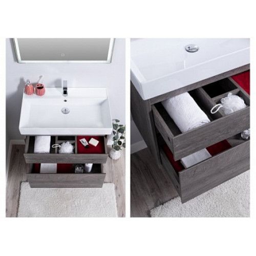 Aquanet Мебель для ванной Nova Lite 75 2 ящика, дуб рошелье