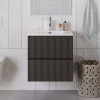 BelBagno Тумба с раковиной Uno 70 подвесная Темно-Серый матовый с раковиной BB-8099-70