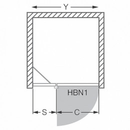 Roltechnik Душевая дверь в нишу HBN1/900 распашная