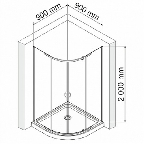 WasserKRAFT Душевой уголок Leine 35P01