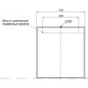 Зеркало Aquanet Сидней 75 242258, с LED-подсветкой, цвет - дуб рошелье