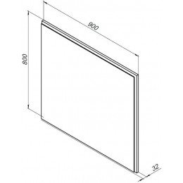 Зеркало Aquanet Nova Lite 90 белой LED