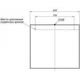 Зеркало Aquanet Nova Lite 90 белой LED