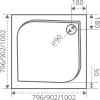 Good Door  Поддон для душа Квадро 100x100 антрацит