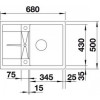 Мойка Blanco Metra 45S Compact, арт. 519573, темная скала, SILGRANIT, 68*50*19 см