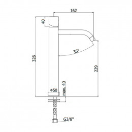 Смеситель для раковины Paffoni Light LIGX081ST 293037 сталь